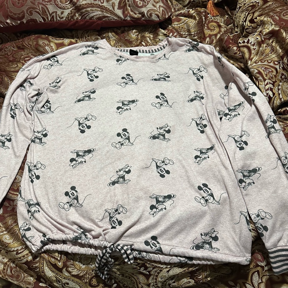Disney Pink Mickey Mouse Long Sleeve Shirt